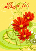 F&ecirc;te color&eacute;e pour Mamie avec des fleurs